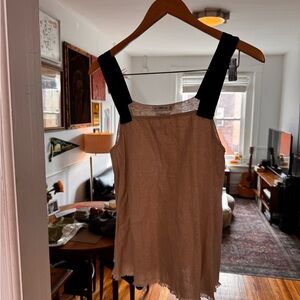 Zara Knit Beige Linen tank